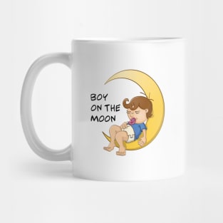 Baby boy on the moon Mug